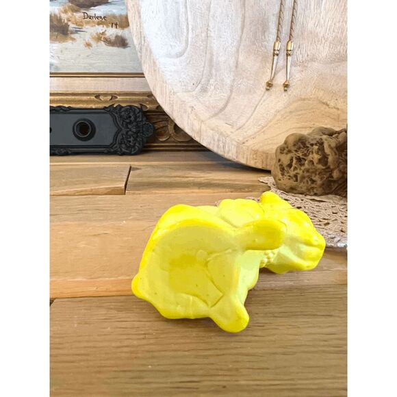 Westmoreland Mold French Bulldog Figurine –Dandelion Yellow– Mosser Glass – Rhin - Picture 4 of 6